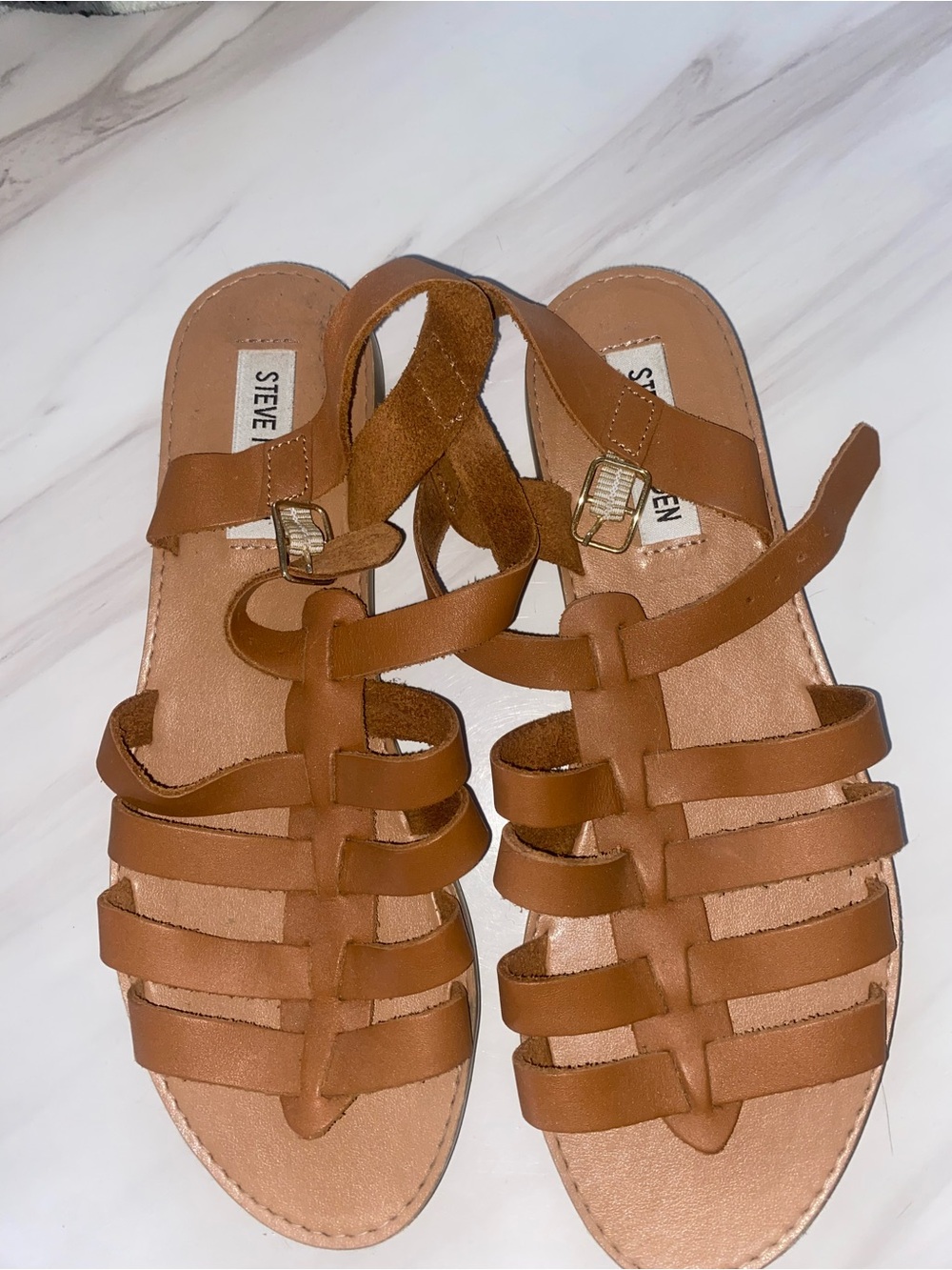 Steve Madden Tan Multi-Strap Gladiator Sandals